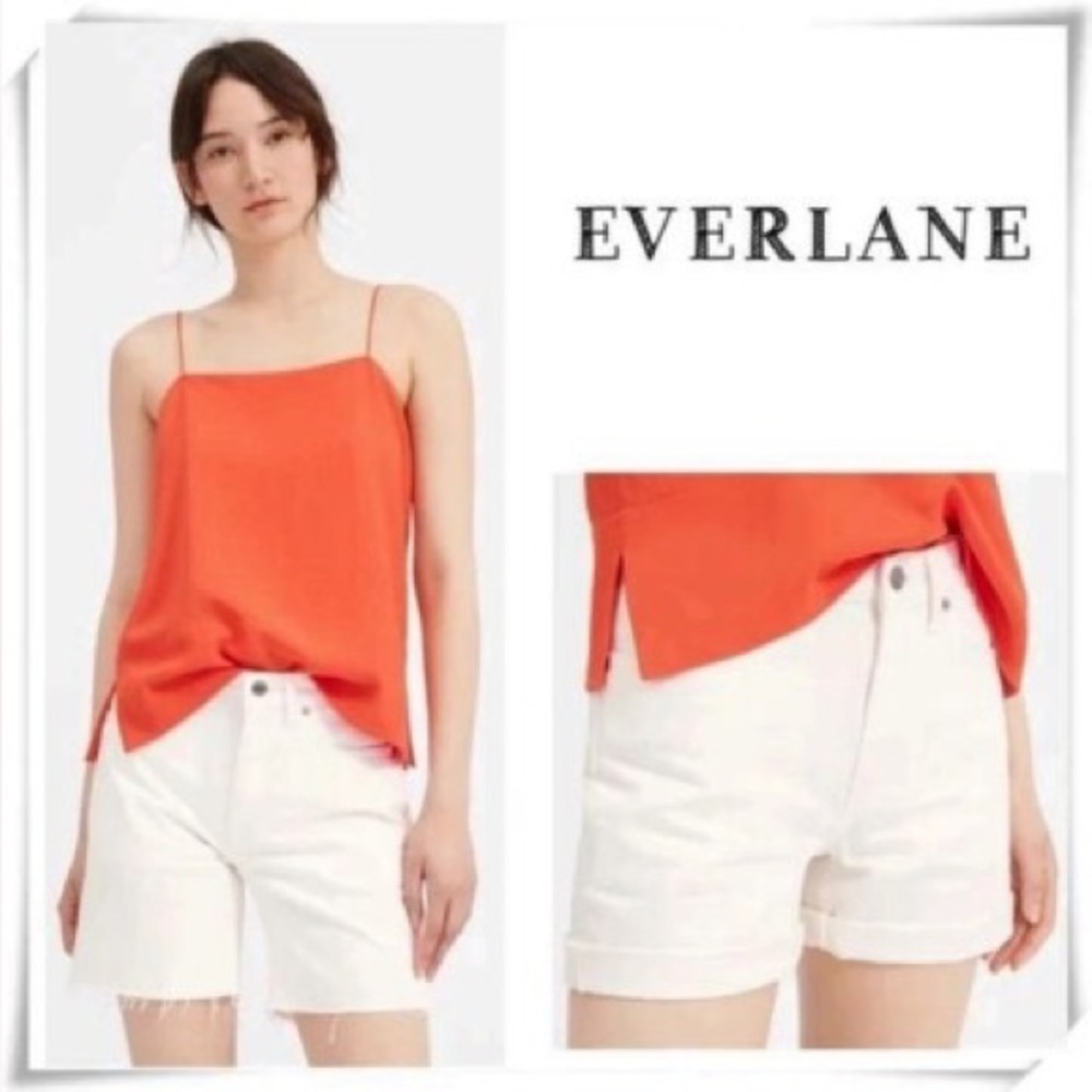 Everlane Relaxed White Denim Short 27